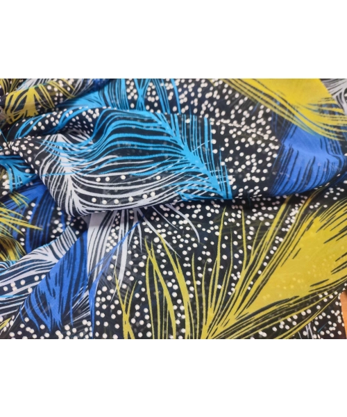 Duża sukienka plażowa - eleganckie PAREO XXL kolorowe pióra